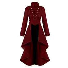 Load image into Gallery viewer, Rosetic Medieval Coat Tuxedo Women's Lapel Irregular Hem Retro Long Coat Female Vintage Gown Party Club Wear Punk Gothic Coat