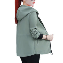 Load image into Gallery viewer, Women's Hooded Jackets 2020 Summer Autumn Causal Windbreaker Reversible baseball Coats Zipper Lightweight Jackets Bomber Famale