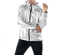 Load image into Gallery viewer, Bomber Jacket New Women's Jackets Womens Outerwear Hooded Spring Coat Femme Zip Up Waterproof Jackets Metallic Color