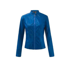 Load image into Gallery viewer, Jean Jacket Women's Coats 2020 Autumn Casual Studded Zip Long-Sleeve Leather Jacket Women Coats Female outwear Denim Feminine