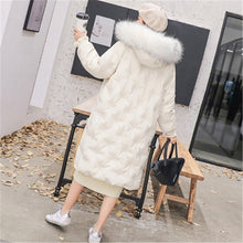 Load image into Gallery viewer, Big Fur New White Fashion Winter Women's Jacket Down Parka Female Warm Winter Coat Hooded Women Outerwear