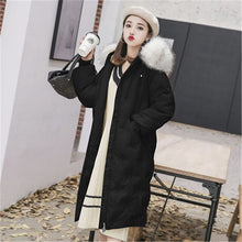 Load image into Gallery viewer, Big Fur New White Fashion Winter Women's Jacket Down Parka Female Warm Winter Coat Hooded Women Outerwear