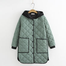 Load image into Gallery viewer, Plus Size XL-4XL Women's Autumn Winter 2020 New Coats Loose Hooded Casual Jackets Oversized Outerwear Female Black green Coat