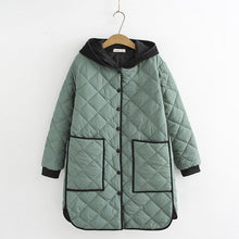 Load image into Gallery viewer, Plus Size XL-4XL Women's Autumn Winter 2020 New Coats Loose Hooded Casual Jackets Oversized Outerwear Female Black green Coat