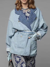 Load image into Gallery viewer, Women's autumn and winter loose fashion denim jacket jacket 2020 long-sleeved temperament wild autumn and winter jacket jacket