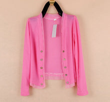 Load image into Gallery viewer, 2020 Spring Summer New Short Thin Jacket Plus Size Women's Long Sleeve Knitted Sunscreen Clothing Female Cardigan Tops 5XL Y277