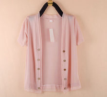 Load image into Gallery viewer, 2020 Spring Summer New Short Thin Jacket Plus Size Women's Long Sleeve Knitted Sunscreen Clothing Female Cardigan Tops 5XL Y277