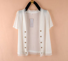 Load image into Gallery viewer, 2020 Spring Summer New Short Thin Jacket Plus Size Women's Long Sleeve Knitted Sunscreen Clothing Female Cardigan Tops 5XL Y277