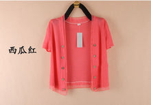 Load image into Gallery viewer, 2020 Spring Summer New Short Thin Jacket Plus Size Women's Long Sleeve Knitted Sunscreen Clothing Female Cardigan Tops 5XL Y277