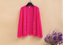 Load image into Gallery viewer, 2020 Spring Summer New Short Thin Jacket Plus Size Women's Long Sleeve Knitted Sunscreen Clothing Female Cardigan Tops 5XL Y277