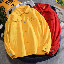 Load image into Gallery viewer, Spring Large size Jacket 2020 new Women's Jeans Jackets Tooling Lovers black/green wash Denim Jacket Female Loose Jean jacket