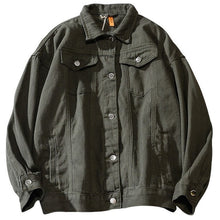 Load image into Gallery viewer, Spring Large size Jacket 2020 new Women's Jeans Jackets Tooling Lovers black/green wash Denim Jacket Female Loose Jean jacket