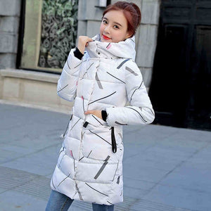 New Winter Women's Jacket Coat Windproof Warm Women Parkas Thickening Cotton Padded Female printing Jacket Brand New Collection