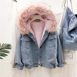 Warm women's winter motorcycle velvet jacket female short lapels fur thick Korean version plus velvet jacket 2019 bomber jacket