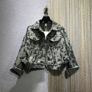 Loose Jacket Women 2020 Spring New Cool Leopord Pattern Casual Short Coat Women's BF Style Loose-Fit Jacket Fashion Jackets