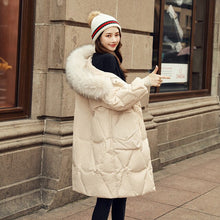 Load image into Gallery viewer, NEW 2019 new fashion down jacket women&#39;s long section large fur collar thickening thin winter warm jacket women&#39;s clothing
