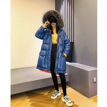 Load image into Gallery viewer, NEW 2019 new fashion down jacket women&#39;s long section large fur collar thickening thin winter warm jacket women&#39;s clothing
