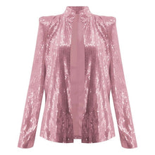 Load image into Gallery viewer, Women&#39;s Cardigan Jacket Sparkle Sequin Bling Long Sleeve Short Tops Feamle Fashion Thin Jacket
