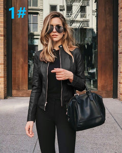 NEDEINS Women Autumn Coat Jacket Outwear PU Leather Jacket Thin Short Coats For Women Autumn 2020 Women's Clothing