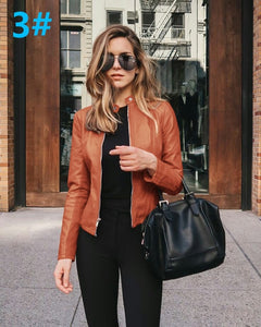 NEDEINS Women Autumn Coat Jacket Outwear PU Leather Jacket Thin Short Coats For Women Autumn 2020 Women's Clothing