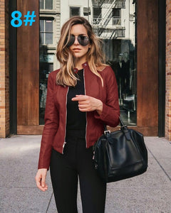 NEDEINS Women Autumn Coat Jacket Outwear PU Leather Jacket Thin Short Coats For Women Autumn 2020 Women's Clothing