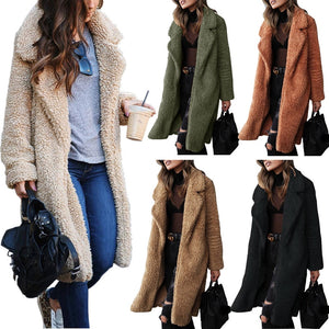 Jacket Coat Women's Wool Fur Coat Women's Soft Jacket Thick Plush Coat Top Coat Autumn and Winter 2020 Warm Lapel Women's Plush