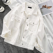 Load image into Gallery viewer, Spring And Autumn 2020 New Black And White Women&#39;s Denim Jacket Short Wild Coat Female Fashion Leisure Women&#39;s Clothing
