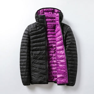 Women's Jackets Brand Down Jackets Women Ultra Light Hooded Basic Jacket Feather Famale Jackets Double Side Reversible Warm Coat