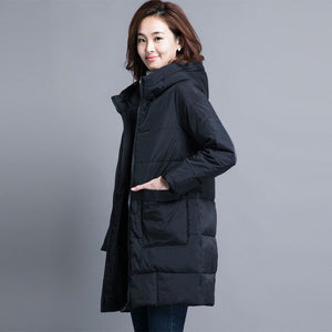 2020 Autumn And Winter Parka Jacket Women Plus Size Women's Cotton-padded Clothes Mid-length Loose Fashion Wild Coat Female