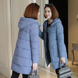 2020 Autumn And Winter Parka Jacket Women Plus Size Women's Cotton-padded Clothes Mid-length Loose Fashion Wild Coat Female