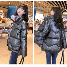 Load image into Gallery viewer, fashion Plus Size Glossy Down Padded Jacket Women&#39;s Short section 2020 Winter Coats new Korean Parka Jackets Girls Outwear G514
