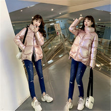 Load image into Gallery viewer, fashion Plus Size Glossy Down Padded Jacket Women&#39;s Short section 2020 Winter Coats new Korean Parka Jackets Girls Outwear G514
