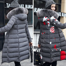 Load image into Gallery viewer, With fur hooded Woman Winter Jacket Women&#39;s Coat Plus Size 3XL Padded long Parka Outwear for women Jaquata Feminina Inverno
