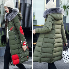 Load image into Gallery viewer, With fur hooded Woman Winter Jacket Women&#39;s Coat Plus Size 3XL Padded long Parka Outwear for women Jaquata Feminina Inverno
