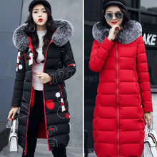 Load image into Gallery viewer, With fur hooded Woman Winter Jacket Women&#39;s Coat Plus Size 3XL Padded long Parka Outwear for women Jaquata Feminina Inverno
