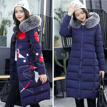 Load image into Gallery viewer, With fur hooded Woman Winter Jacket Women&#39;s Coat Plus Size 3XL Padded long Parka Outwear for women Jaquata Feminina Inverno
